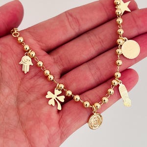 Gold Filled Dangling Charm Bracelet | Minimalist Gold Jewelry