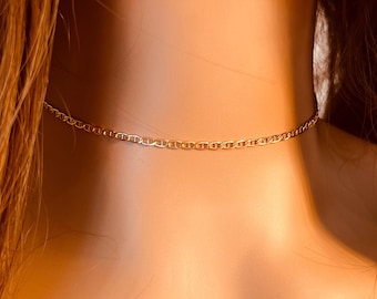 Gold Filled Mariner Chain Necklace | 1.5mm Dainty Link