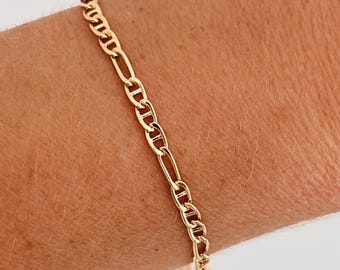 Gold Filled Mariner Bracelet - 7 inch