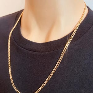 Gold Filled 3 mm Panzerkette Halskette | Schlanke Unisex Schichten