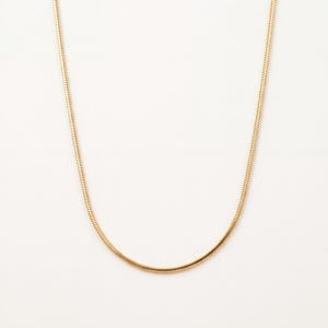 18kt Gold Filled Quadrat Schlangenkette Halskette: Sleek Layering Kette Bild 1