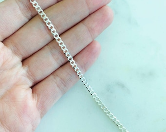 Panzerarmband aus Sterlingsilber 3 mm - Länge verstellbar