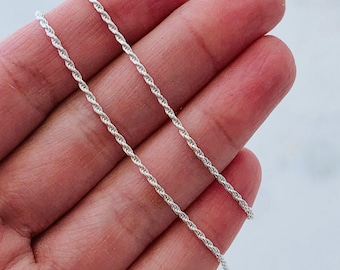 Sterling Silver 1mm Rope Chain Anklet