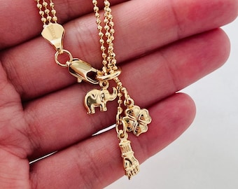18kt Gold Filled Charm Bracelet: Lucky Charms