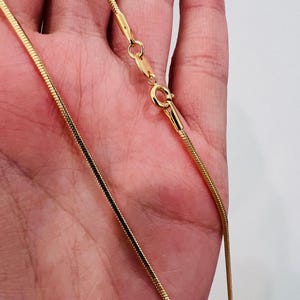 18kt Gold Filled Quadrat Schlangenkette Halskette: Sleek Layering Kette Bild 6