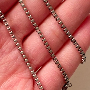 Stainless Steel 2mm Box Chain, Unisex Necklace