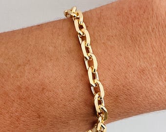 Gold Filled Paperclip Bracelet | 6mm Width