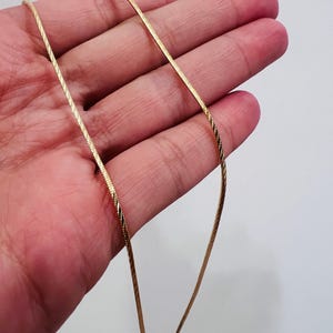 18kt Gold Filled Quadrat Schlangenkette Halskette: Sleek Layering Kette Bild 8