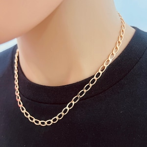Gold Filled Panzerkette 5 mm | Dicke Statement Halskette