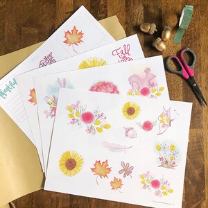 PDF DOWNLOAD Count Your Blessings Thanksgiving  Die-Cuts, Journal Cards, Tabs, Ephemera Original Hand-Lettered Art Bible Journaling