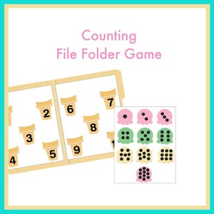 Counting Numbers File Folder Game: Printable Learning Activity