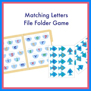 Matching Letters File Folder Game: Printable Learning Activity