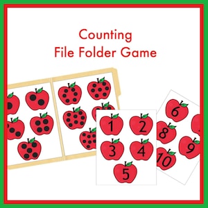 Counting Numbers File Folder Game: Printable Learning Activity