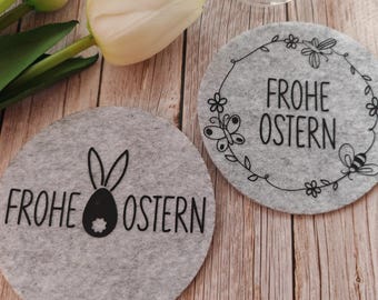 Easter table decorations, felt coasters, Easter gift for friends, Easter gift idea, modern Easter table decorations, Easter 2026, modern Easter decorations