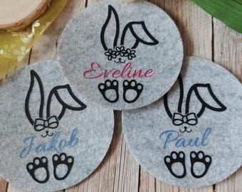 Personalized felt coasters, small Easter gifts, modern Easter table decorations, Easter decorations, personalized Easter gifts, felt coasters