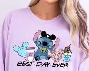 Disney Comfort Colors® Shirt Stitch Best Day Ever Disney Shirt Stitch Snacks Shirt WDW Disney Snacks Shirt Disney Lilo And Stitch Snacks
