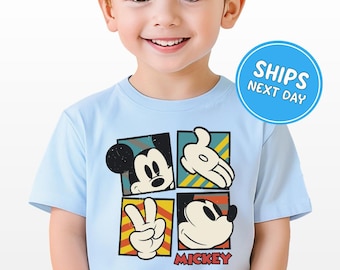 Kids Mickey Mouse Shirt Disney Shirt Retro Mickey Moods Shirt Disney Vacation Shirt Disneyland Mickey Shirt Magic Kingdom Mouse Ears Shirt