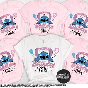 a group of pink shirts with a cartoon character on them