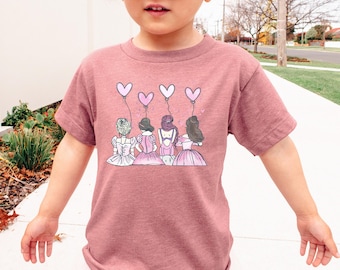 Disney Princess Valentine Shirt Princess Balloons Sweatshirt Disney Princess Tee Disney Princess Mouse Ears Girls Disney Trip Valentines Day