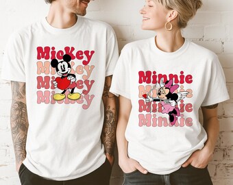 Custom Lover Mickey Minnie Shirt Valentines Gift Matching Disney Couple Shirts Disney Siblings Shirt Disney Lover Valentines Day Sweatshirt