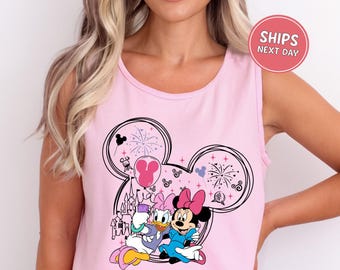 Disneyland Minnie and Daisy Tank Top Disney Besties Summer Tank Top Disneyland 2026 Tank Top Shirt Family Vacation 2026 Disney World Top