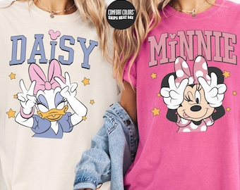 Minnie And Daisy Shirt Comfort Colors Disney Bestie Vacation Shirt Disneyland Girls Matching Trip Girls Disney Trip Shirts Minnie Mouse Tee