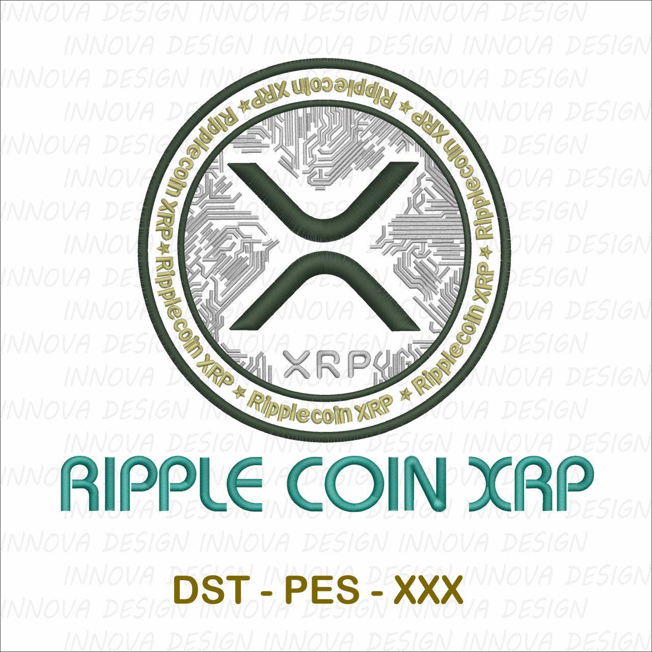 Ripple Coin XRP Embroidery Design - Etsy