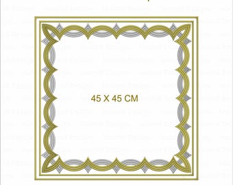 Cornice decorativa moderna extra large per ricamo a macchina (45 x 45 cm)