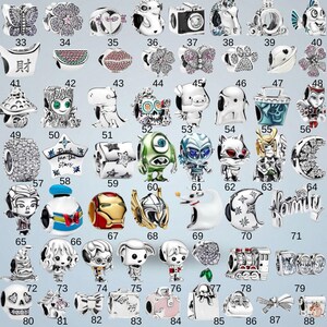 Disney Lilo & Stitch Charm S925 Silver,Ohana Inspired Charm S925 Silver, Cartoon Bead Pendant, Birthday Gift Idea image 4