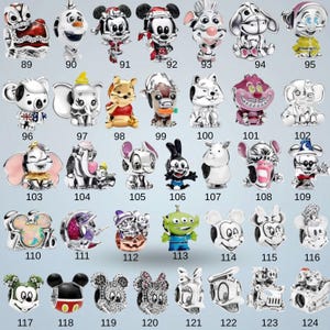 Disney Lilo & Stitch Charm S925 Silver,Ohana Inspired Charm S925 Silver, Cartoon Bead Pendant, Birthday Gift Idea image 5
