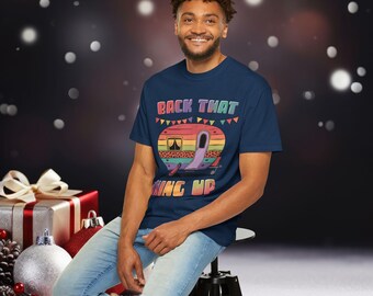 Retro Rainbow Camper "Back That Thing Up" T-Shirt | Vintage Trailer Graphic
