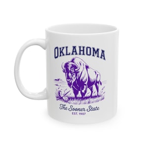 Oklahoma Pride Ceramic Mug - Perfect Gift for Coffee Lovers, Home Office, Collectors, Birthday, Travel Souvenir, Oklahoma Keepsake