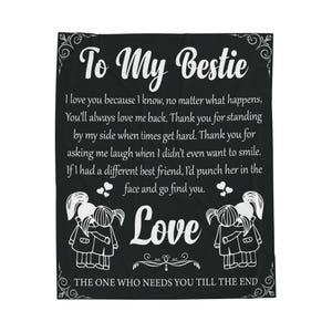 Warm & Cozy Best Friend Blanket, Gift for Besties, Friendship Blanket, Soft Plush Throw, Comforting Home Decor,