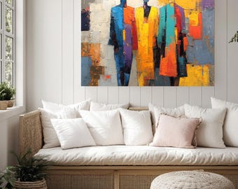 Abstract Figure Portrait | Modern Expressive Canvas Print