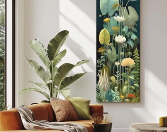 Tropical Jungle Plant Canvas Print | Lush Botanical Wall Art