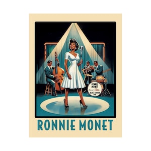 Retro Vintage Jazz Poster: Retro Music Art Print
