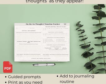 Challenge Automatic Negative Thought Record and Emotion Tracker for Journal Therapy Mental Health