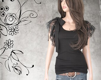womens black dressy top