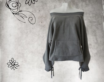 off the shoulder hoodies