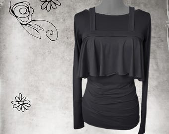 Crop tank and top set: extra long sleeve