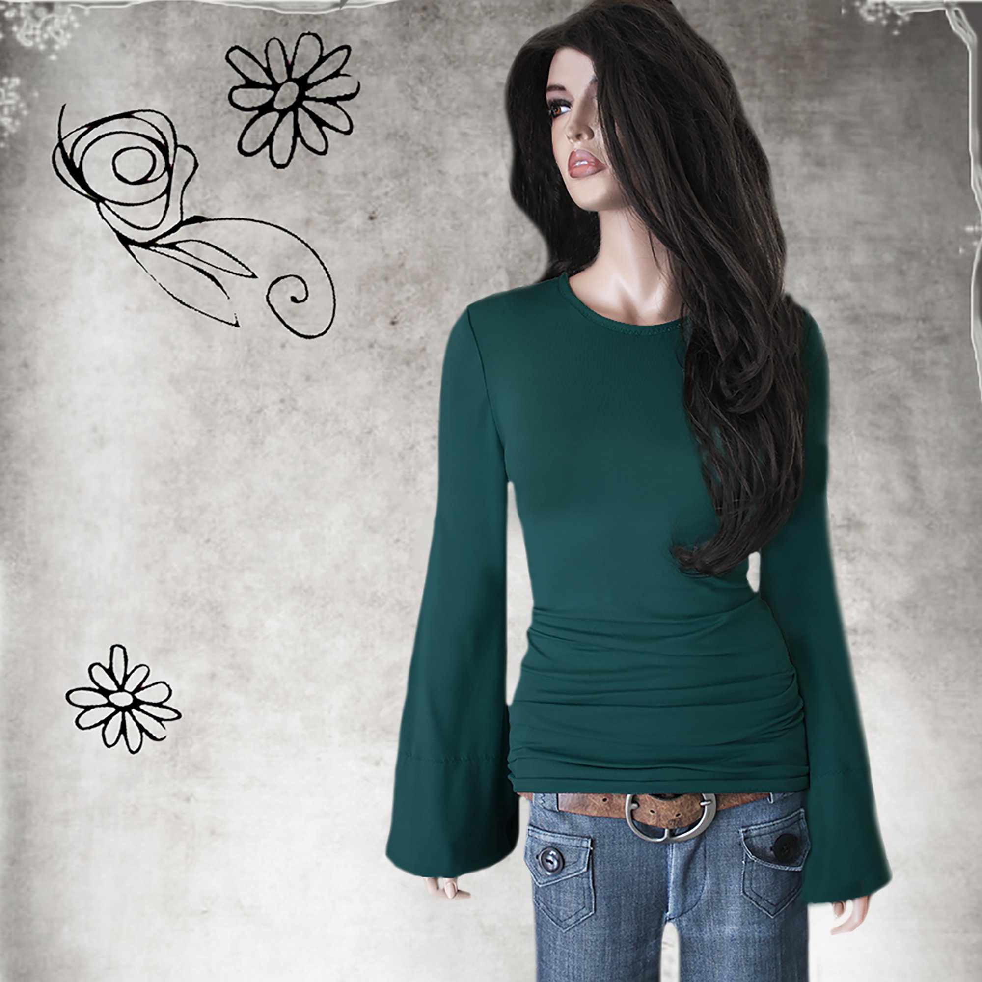 トップス Tyrolean flare sleeve knit tops il_fullxfull.5586475779_j8pw.jpg