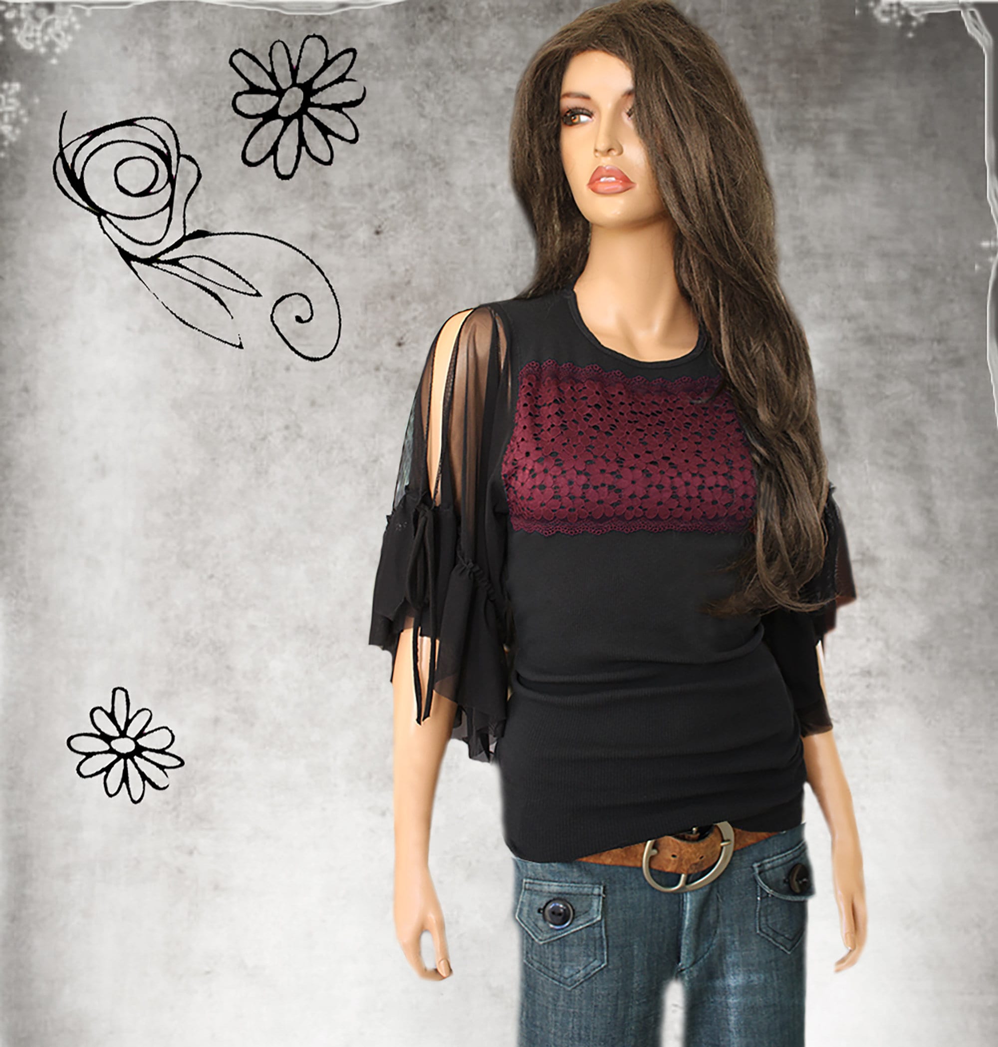 black dressy tops for sale