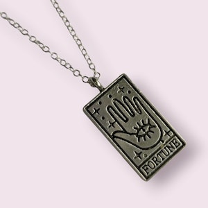 Glück Tarot Karte Halskette - Sonne - Mond - Stern - Welt - Glück