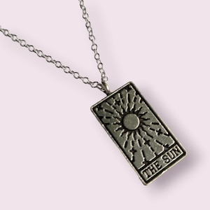 Die Sonne Tarot Karte Halskette - Sonne - Mond - Stern - Welt - Glück