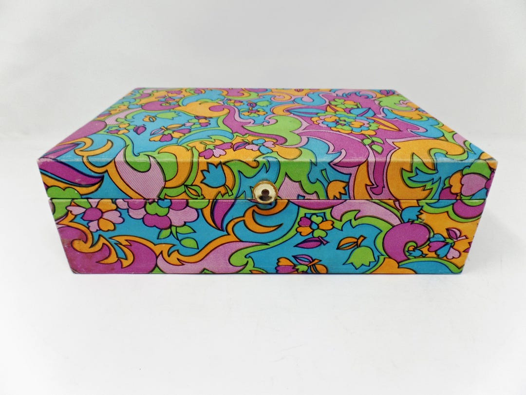 Vintage Psychedelic Jewelry Box MELE - Etsy