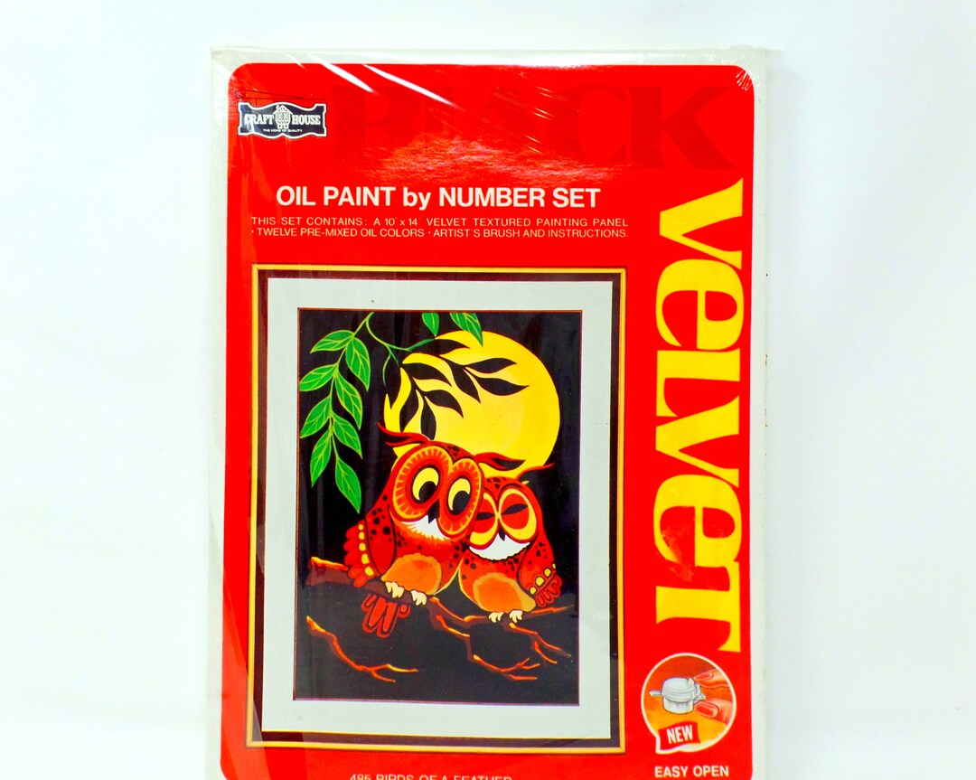 Vintage Paint by Number Set Sealed Craft House 485 Birds of a Feather