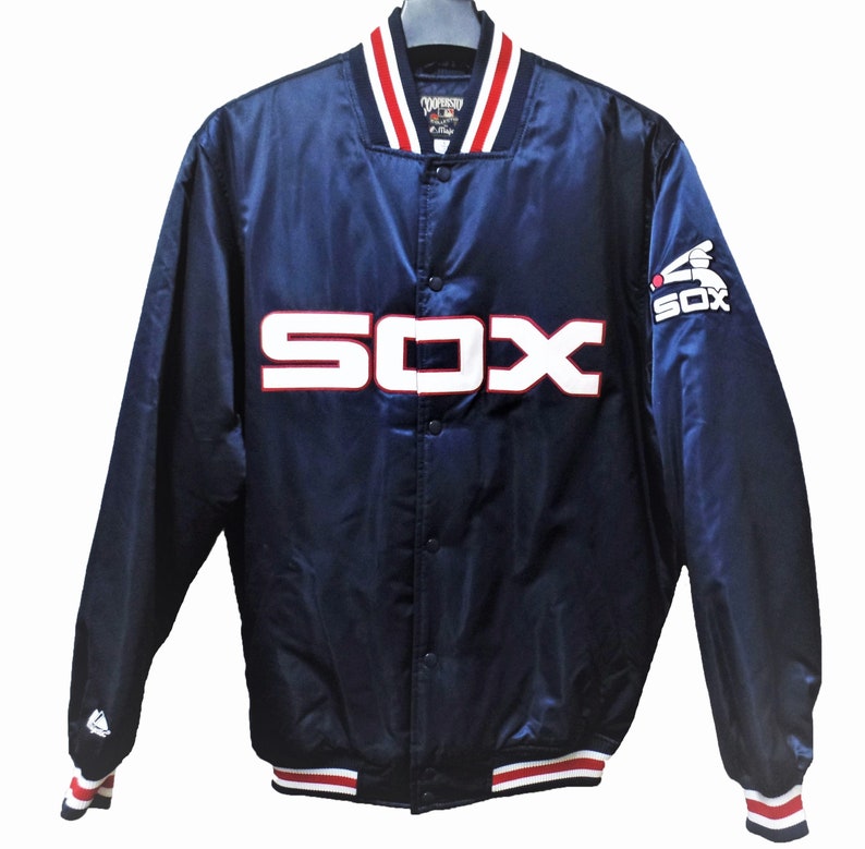 Vintage Chicago White Sox Jacket L Cooperstown by Majestic