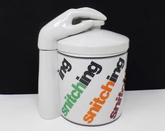 Pot à biscuits vintage Snitching Cookie Jar Taste Setter de Sigma, The World of Ing, années 1970