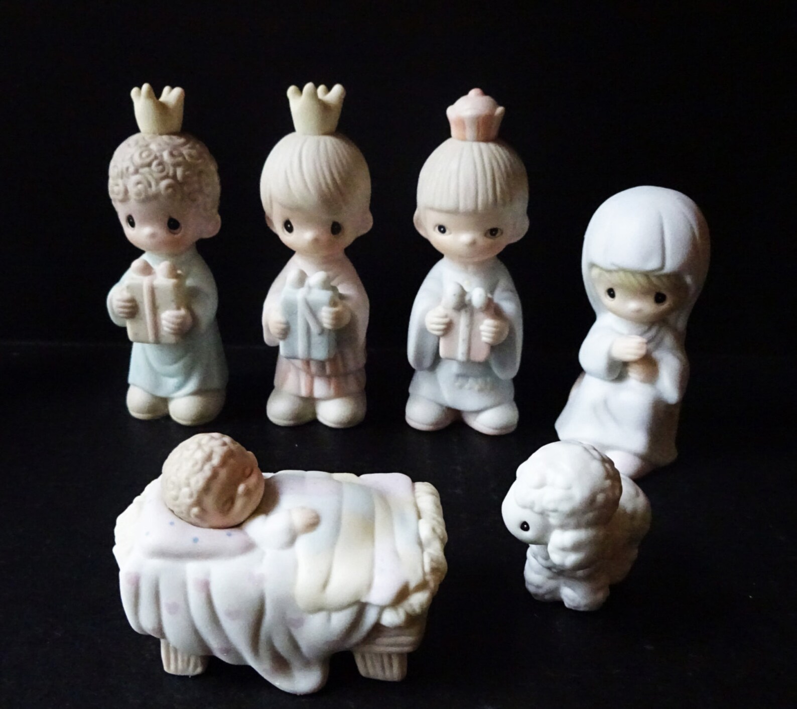 Precious Moments nativity set vintage Christmas miniatures in Etsy