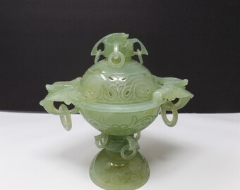 Antique Chinese jade censer incense burner